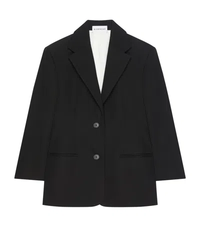 Givenchy Single Breasted Jacket In Wool In Black