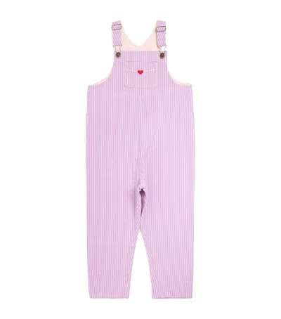 Konges Slojd Rosie H-w X Girl's Love Letter Overalls In Pink