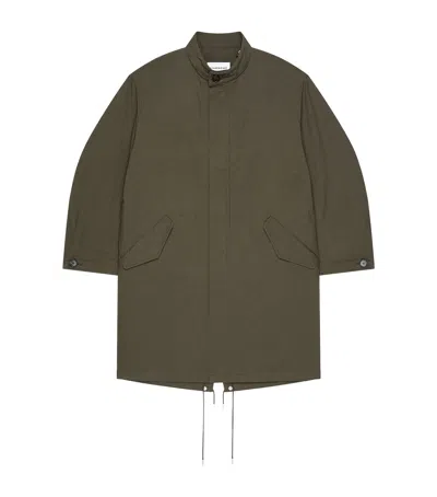 Givenchy Oversized Longline Parka In Green