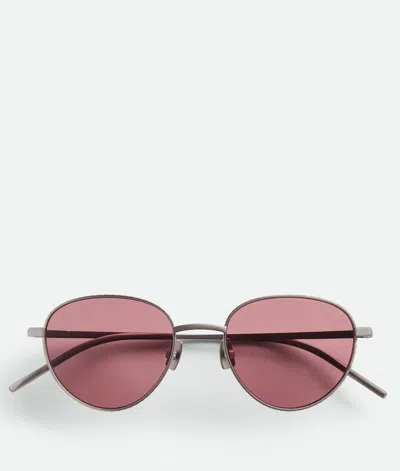 Bottega Veneta Intrecciato Panthos Sunglasses In Pink