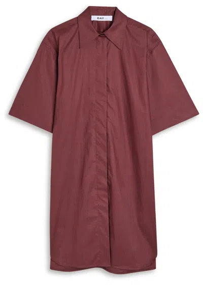 Day Birger Et Mikkelsen Stanton Cotton Mini Shirt Dress In Red