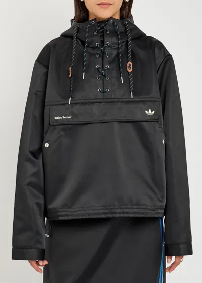Adidas X Wales Bonner X Wales Bonner Hooded Satin Jacket In Black