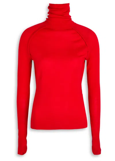 Victoria Beckham Turtleneck Sweater In Red