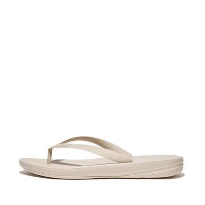 Fitflop Iqushion J80-a20 Egonomic Flip Flops Men's Stone Beige Slide Slippers