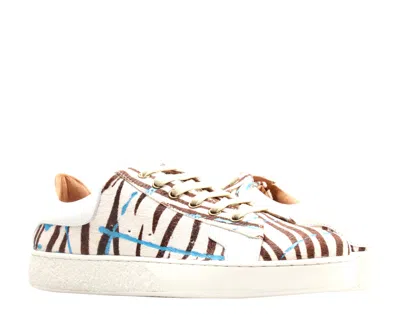 Chocolat Blu Nayla Zebra Multi Calf Hair White/black Women's Slip-on Sneaker