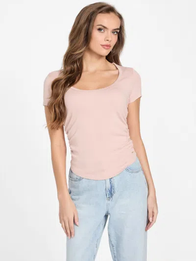 Guess Factory Rylie Ribbed Top In White