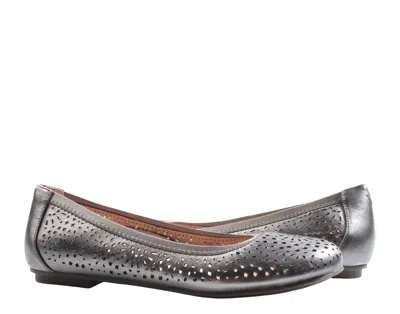 Vionic Women's Robyn Pewter Perf Ballet Flats 10011128-030 In Silver