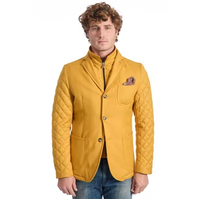 Roberto Pepe Luxury Yellow Polyester Jacket In Yellow