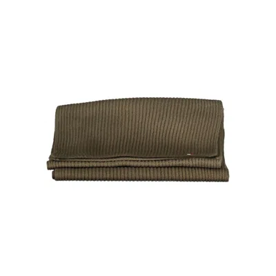 Tommy Hilfiger Elegant Green Embroidered Logo Scarf In Green