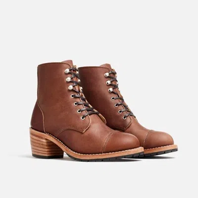 Red Wing Shoes Red Wing Heritage Eileen 3399 Boots Women's Brown Leather Toe Cap Block Heel