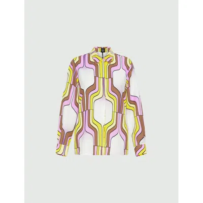 Marella Sirena Geometric-print Button-down Blouse