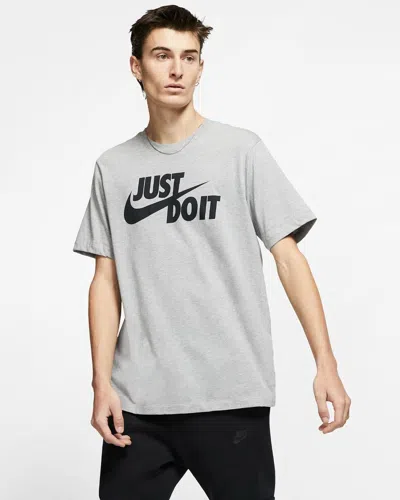 Nike Sportswear Jdi Large Short Sleeve Gray In White