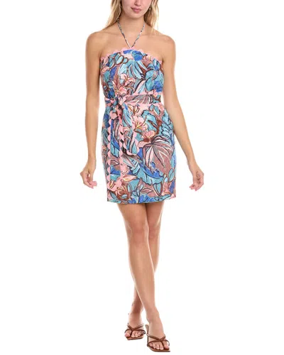 Tori Richard Express Yourself Poppy Mini Dress In Blue