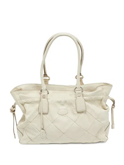 Pre-owned Tod's Vintage Quilted Leather Tote Bag