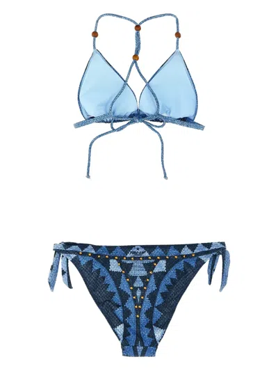 Pin Up Stars Intreccio Africano Bikini In Blue