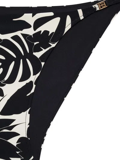 Anine Bing Bellamy Printed Bikini Bottom In Black