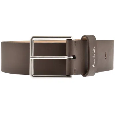 Paul Smith Stitch Leather Belt Brown In Brown