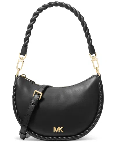 Michael Kors Michael  Kyla Small Leather Convertible Pouchette In Black