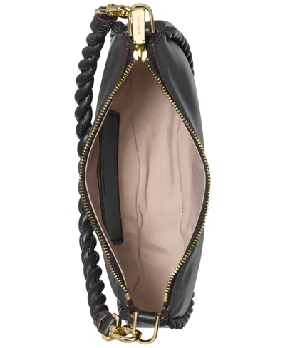 Michael Kors Michael  Kyla Small Leather Convertible Pouchette In Black
