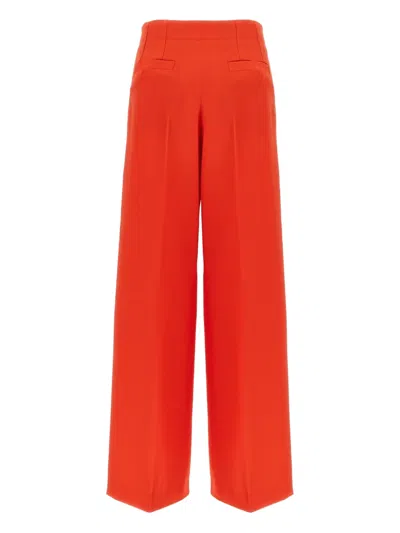 Brioni Wool-silk Pants In Red