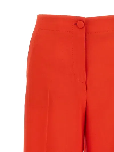 Brioni Wool-silk Pants In Red