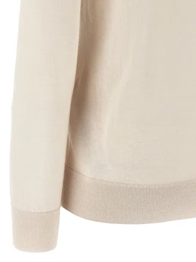 Brioni V-neck Knitted Top In Neutral