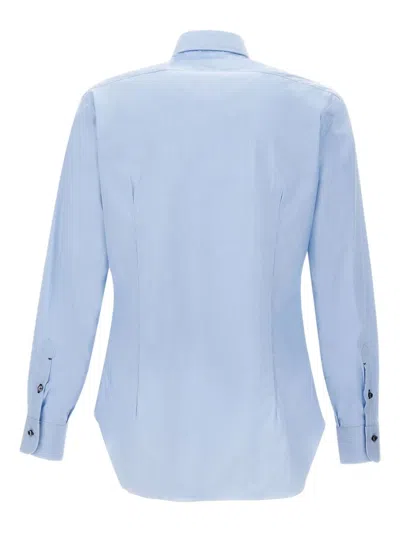 Barba Napoli Cotton-blend Shirt In Blue
