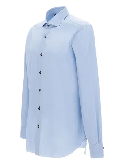 Barba Napoli Cotton-blend Shirt In Blue