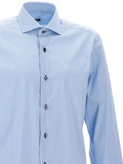 Barba Napoli Cotton-blend Shirt In Blue