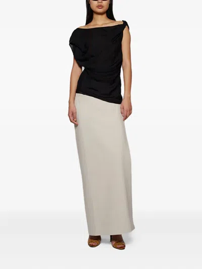 Entire Studios Wool Asymmetric Skirt In Orange