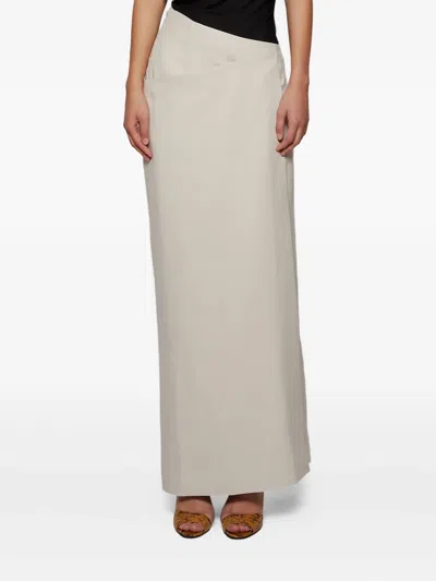 Entire Studios Wool Asymmetric Skirt In Orange