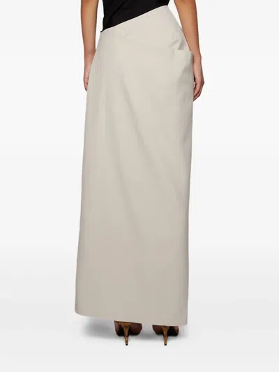Entire Studios Wool Asymmetric Skirt In Orange
