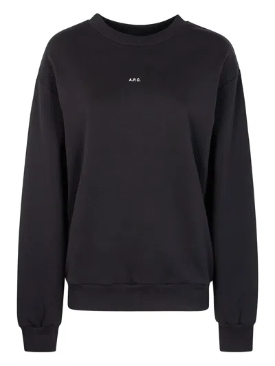 Apc Logo-print Sweatshirt In Black