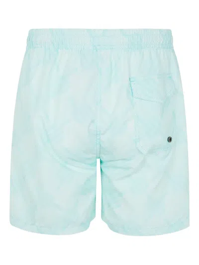 Daily Paper Logo-pattern Swim Shorts In Blue