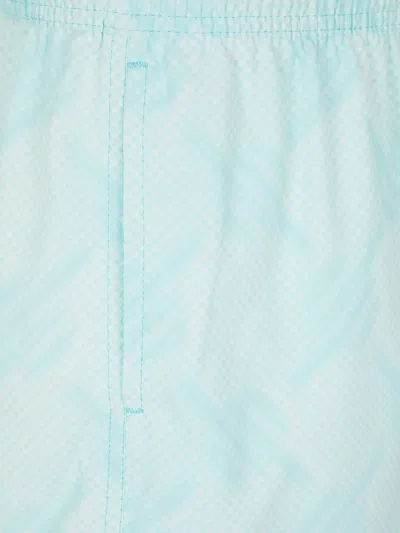 Daily Paper Logo-pattern Swim Shorts In Blue
