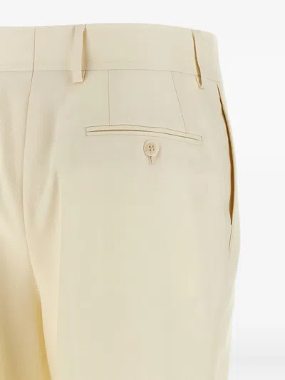 Brioni Wool-blend Trousers In Neutral