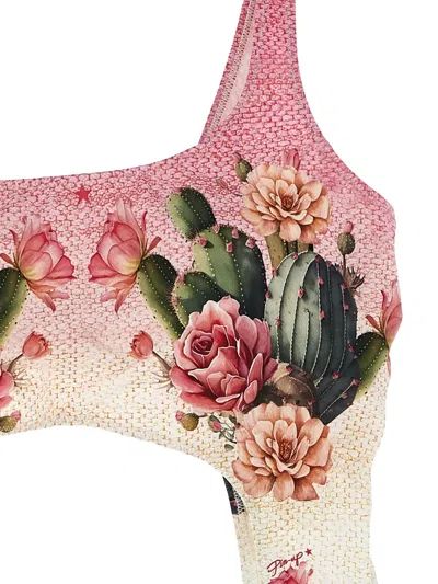 Pin Up Stars Pin-up Stars 'fiore Del Deserto' One-piece Swimsuit In Multi