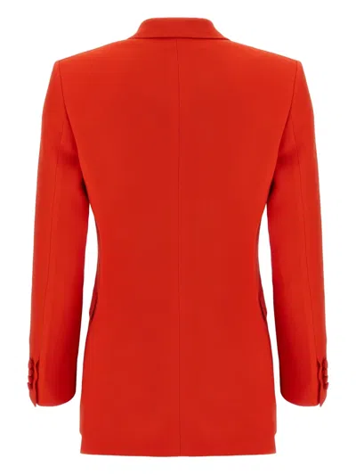 Brioni Double-breasted Peak-lapel Blazer In Red