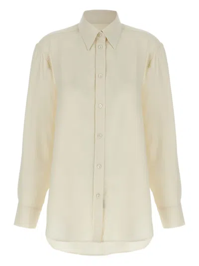 Brioni Buttoned Oversized Shirt In Neutral
