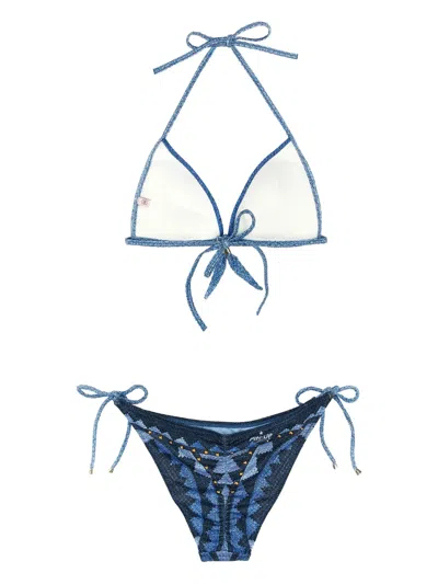 Pin Up Stars Intreccio Africano Bikini In Blue