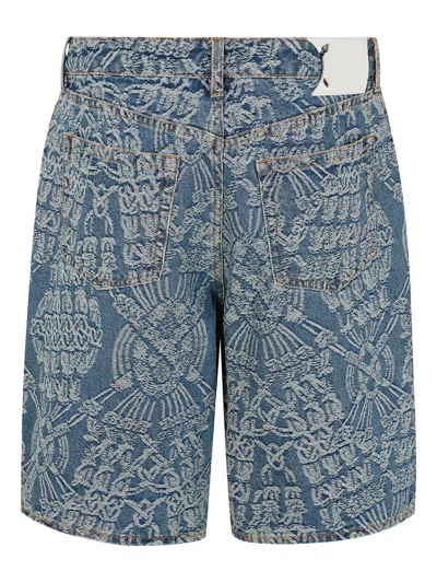 Daily Paper Macrame Denim Shorts