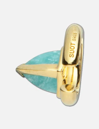 Suot Studio Half Cut Amazonite Ear Cuff