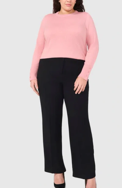 Halogen ® Button Cuff Cotton Blend Sweater In Pink
