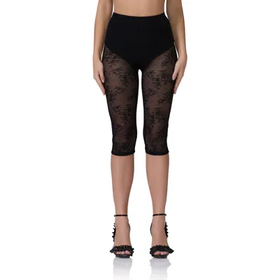 Afrm Gemma Semisheer Floral Lace Pants