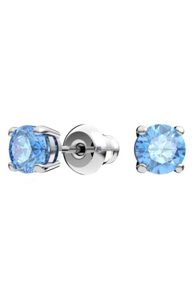 Swarovski Sparkling Dance Round Cut Rhodium Plated Set In Silver
