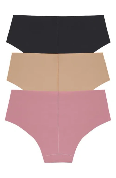 Dkny Litewear Cut Anywhere Assorted 3-pack Hipster Briefs In Multi