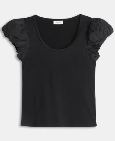 On 34th Women's Balloon-sleeve Scoop-neck T-shirt, Exclusively At Macy's In Brown