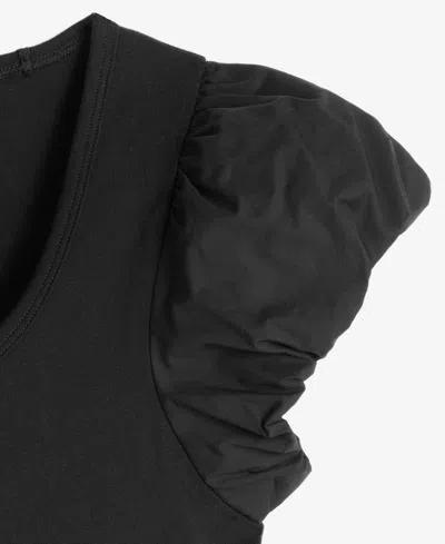 On 34th Women's Balloon-sleeve Scoop-neck T-shirt, Exclusively At Macy's In Brown