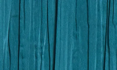 Vince Crushed Overlay Satin Midi Skirt In Blue