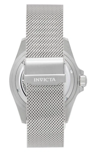 Invicta Pro Diver Auto Mesh Bracelet Watch, 43mm In Silver